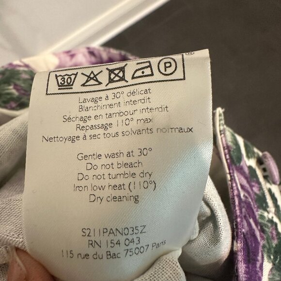 Sézane Chuck trousers in Maxi fleur violette, size 40, pre-owned - Picture 8 of 12